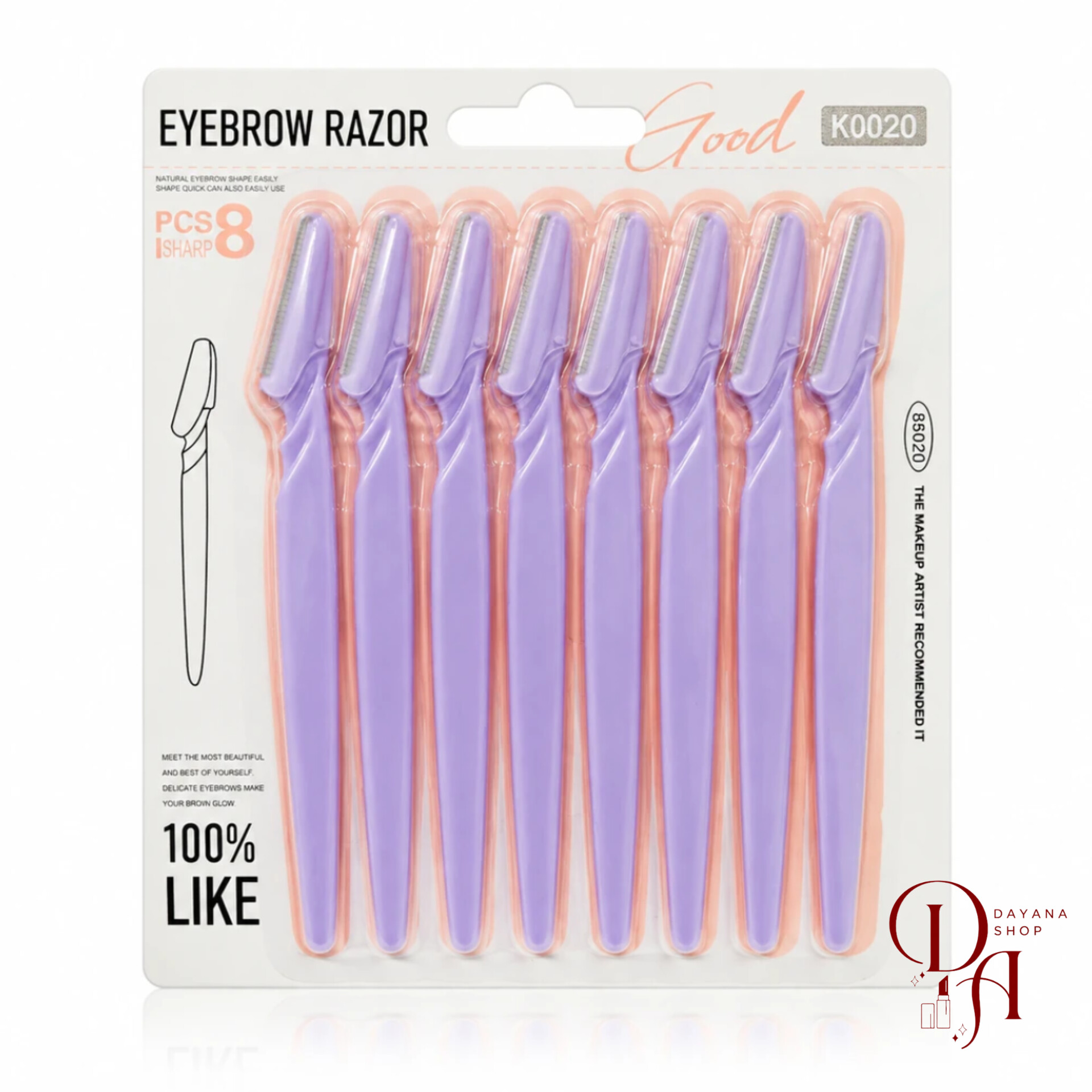تیغ اصلاح ابرو و صورت میکسیور مدل GM-85020 بسته ۸ عددی