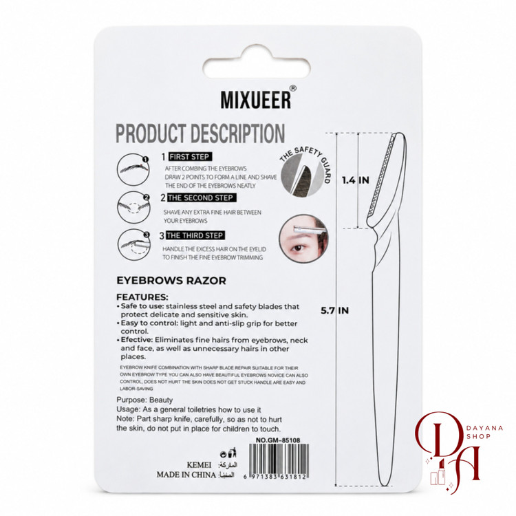 تیغ اصلاح ابرو و صورت میکسیور مدل GM-85108 بسته 6عددی