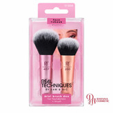 ست دوتایی مینی براش کرمپودر و رژگونه ریل تکنیک مدل Mini Brush Duo