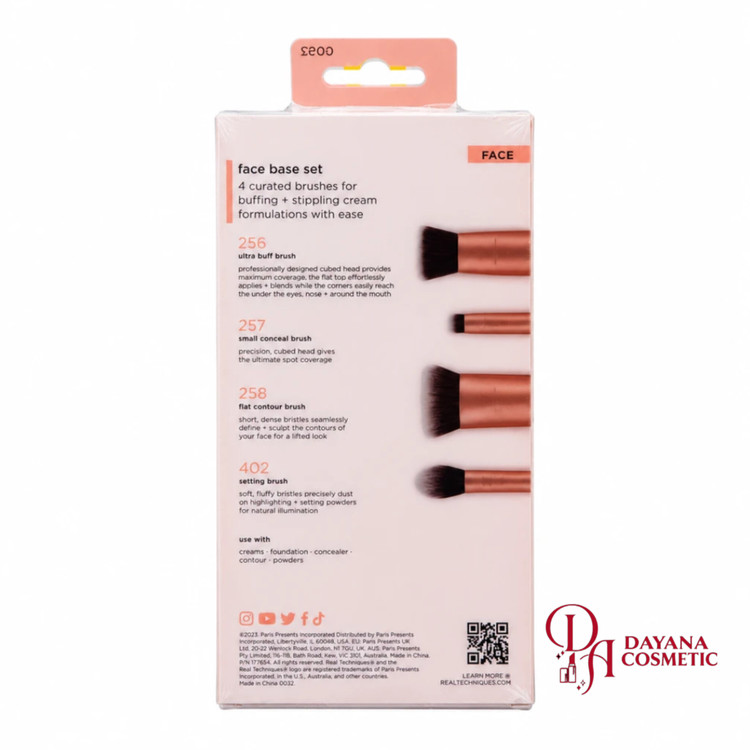 ست براش ۴ عددی ریل تکنیک مدل Face Base Set (کد ۰۰۵۲)