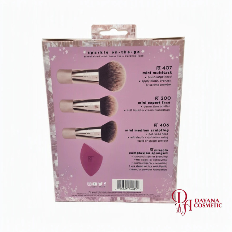 ست براش و اسفنج آرایشی ریل تکنیک مدل Sparkle On-The-Go کد 04085 اورجینال